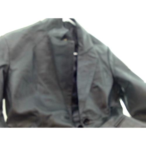 Captain Cory Unleash Your Style Black's 2-Button Casual Coat Long Sleeves Suit Lambskin Leather Blazer for Women (Large Black)