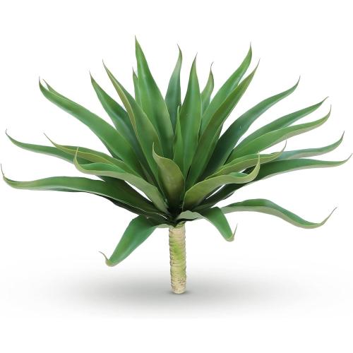 Velener Fake Agave Artificial Plant: Unpotted Fake Agave Plant for Room Decor, UV Resistant Faux Agave Plant for Outdoor/Indoor Decor, 22 inches, Set of 1