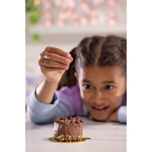 Tasty Tinies Bake Shop- Mini Baking Set w/ Strawberry Cake Mix, Vanilla Frosting, Unicorn Sprinkles