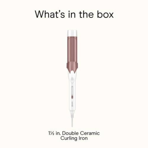 Conair Double Ceramic 1-1/4 Curling Iron, 5 LED Heat Settings, 1 Count