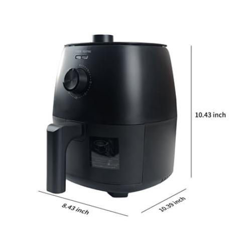 Mainstays 2.2 qt Air Fryer, Black - Automatic Shutoff, Nonstick