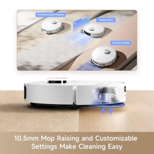 Dreame 2-in-1 Robot Vacuum and Mop, 10000Pa Suction, MopExtend, Self-Emptying Base for 75 Days of Cleaning, Self-cleaning and drying mops, Carpet Boost, DuoScrub Mopping System, L10s Ultra Gen2