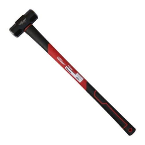 Hyper Tough 8lb Sledge Hammer with Double Injection Fiberglass Handle with High Quality Steel Head