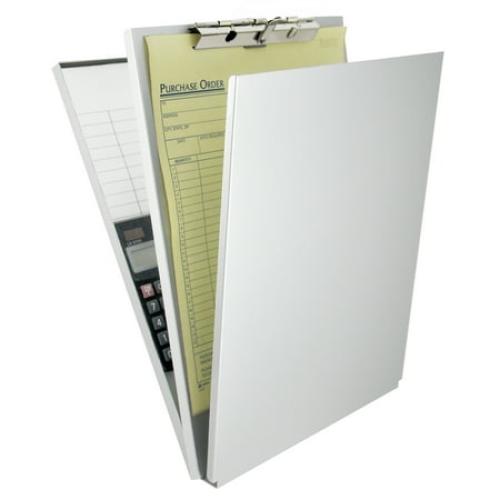 Saunders 10017 0.5 in. Clip Capacity Holds 8.5 in. x 11 in. Sheets A-Holder Aluminum Form Holder - Silver