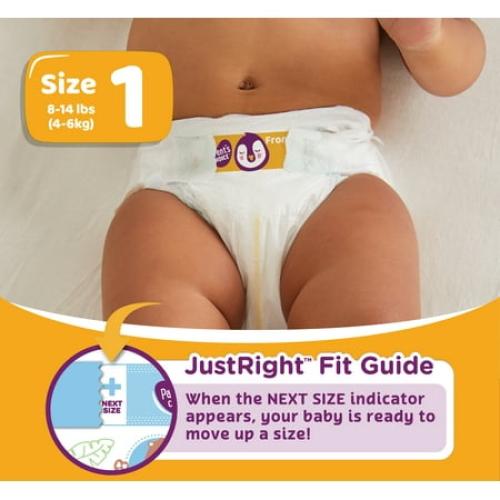 Parent's Choice Dry & Gentle Diapers Size 1, 162 Count