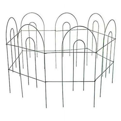 MTB Green Garden Border Folding Fence Lawn Yard Fence 24 Inch x 10 Feet,Pack of 5 set, Overall Length 50 Feet,Landscape Panel,Folding Patio Fences Flower Bed Pet Barrier Section Panel Decora