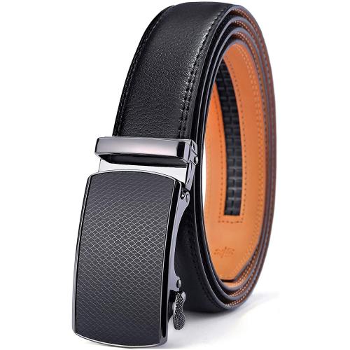 Men's Belt,Bulliant Slide Ratchet Belt For Men Dress Pant Shirt Genuine Leather,Trim To Fit
