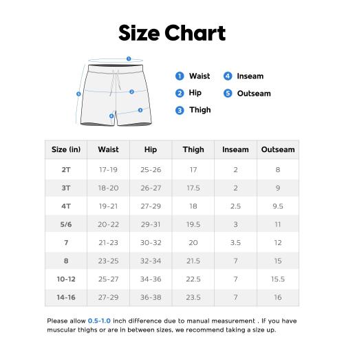 maamgic Boys Swim Trunks with Compression Liner 4-Way Stretch Quick Dry Bathing Suit Toddler Beach Shorts