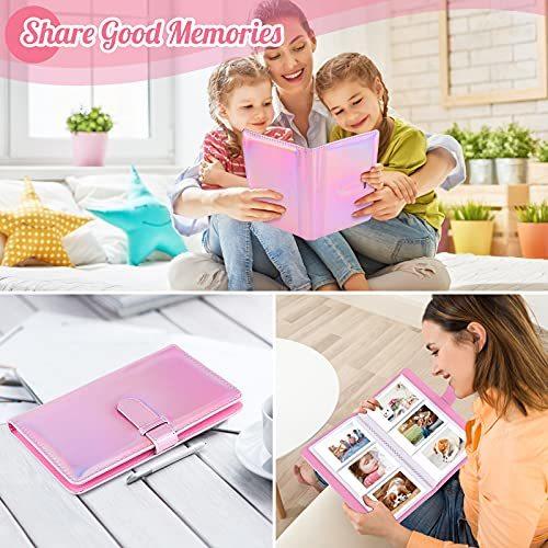 Ablus 96 Pockets Photo Album for Fujifilm Instax Mini 11 90 70 9 8+ 8 LiPlay Instant Camera Polaroid Snap SnapTouch PIC-300 Z2300 Instant Camera & Zip Instant Printer(Magic pink)