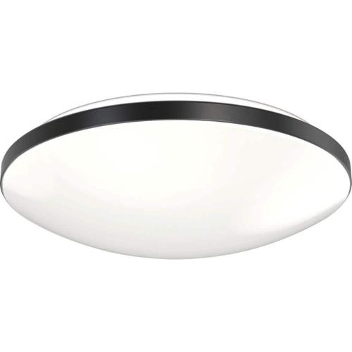 FMLR 11 in. 1-Light White/Black Selectable LED Flush Mount