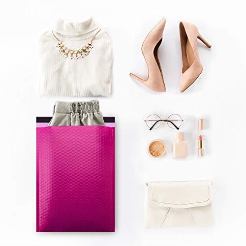 Metronic Pink Bubble Mailers 10.5x16 25 Pack Large Padded EnvelopesWaterproofCushioning Self Seal Adhesive Padded Mailers for Shipping Clothing Magazine Books Usable Size Bubble Mailers 10.5x15