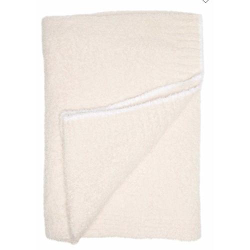 Barefoot Dreams CozyChic Rib Trim Throw - 60 x 45