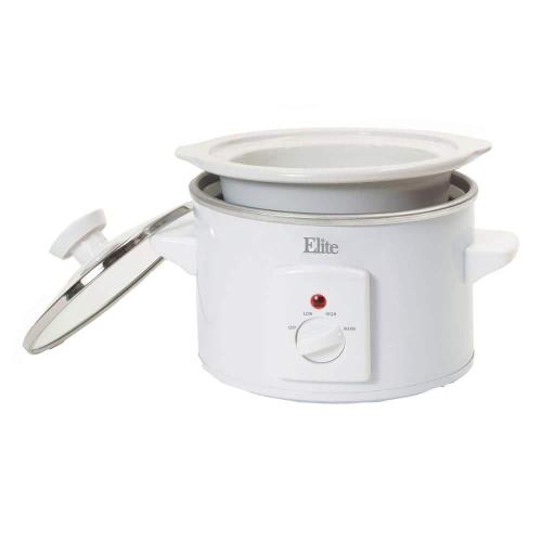 Cuisine 1.5 Qt. White Slow Cooker with Removable Cooking Surface