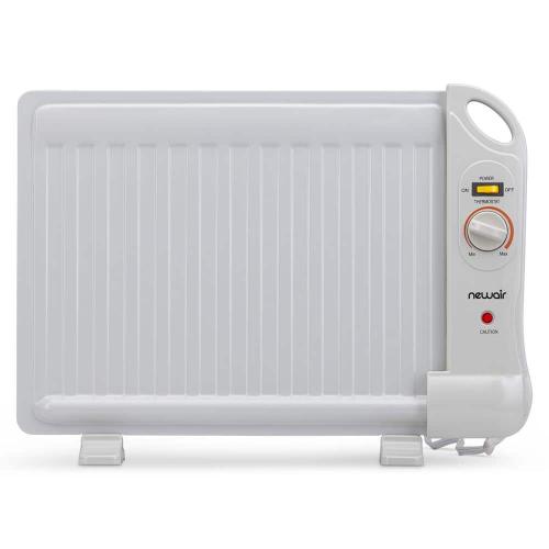 NewAir Portable 400-Watt Electric Oil-Filled Silent Slim Fit Design Under Desk Heater with Energy Efficient Operation - White