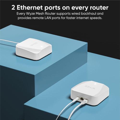 AX3000 Dual-Band Wi-Fi 6 Mesh, Covers 3000 Sq. ft, Replaces Router  Extender, Wired Backhaul, 2x 1 Gbps ports (2-pack)