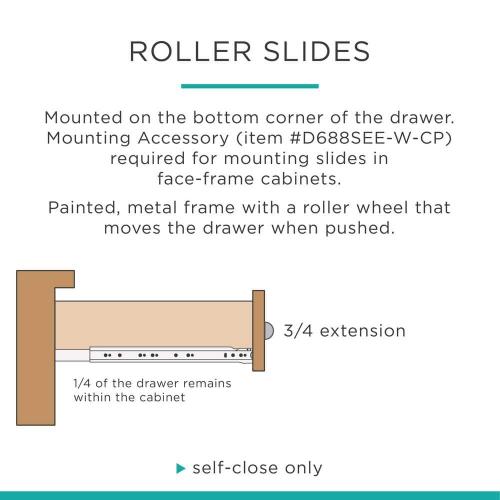 1 Pair 14 in. Full Extension Side Mount Ball Bearing Drawer Slide 1-Pair (2 Pieces)