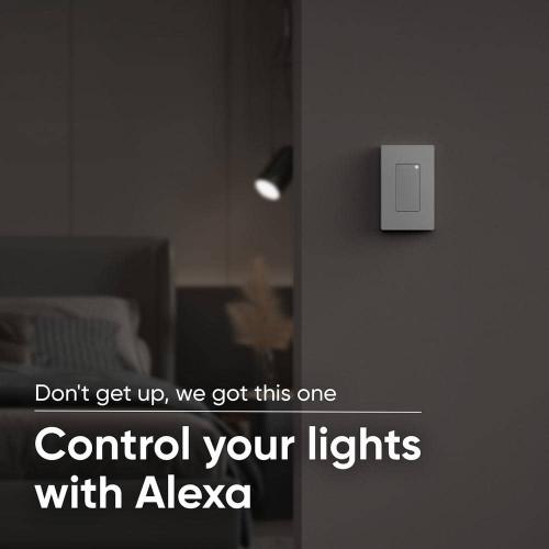 WYZE Smart 15 Amp Programmable Touch and Push Button Light Switch, White (1-Pack)