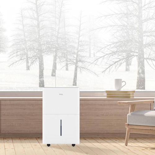 50 pt. 4500 sq. Ft. Smart Dehumidifier in. White, Ideal for Basements, Rooms