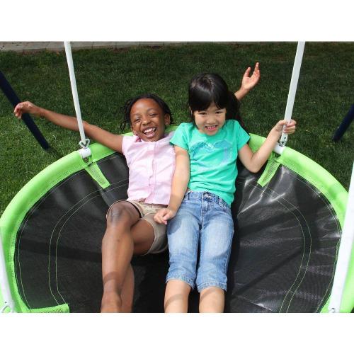 Mountain View Metal Swing, Slide and Trampoline Set