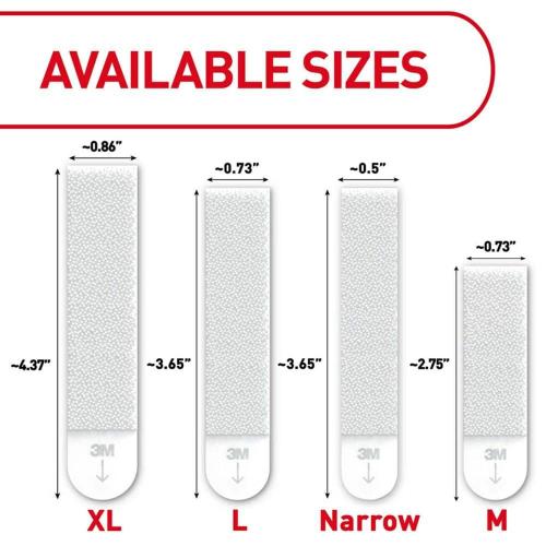 6 lb. Medium White Picture Hanging Strips (3 Pairs of Strips) ( 9 pack)