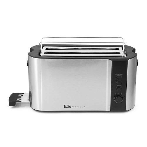 Unbranded 4-Slice Stainless Steel Long Slot Toaster