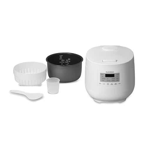 Cuckoo CR-0641F 6-Cup (Uncooked) Micom Rice Cooker and Warmer with Nonstick Inner Pot, Fuzzy Logic Tech, Auto Clean (White)❗MAY HAVE MISSING PIECES/NEEDS CLEANING ❗