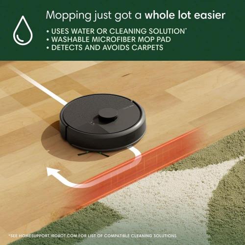 Roomba 105 Combo 13.2 in. Robotic Vacuum and Mop with Smart Navigation in Black