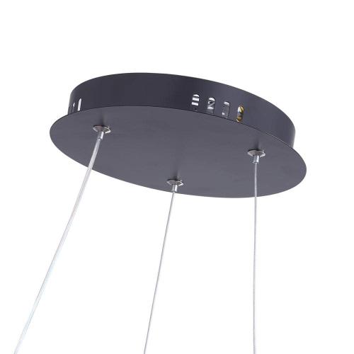 Light Modern Geometric Black Integrated LED Chandelier Creative Design Ceiling Hanging Light (NO TEST)