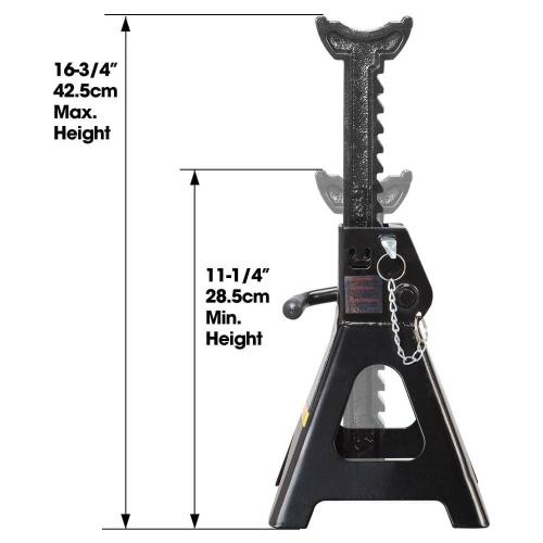 3-Ton Double-Locking Jack Stands (2-Pack)