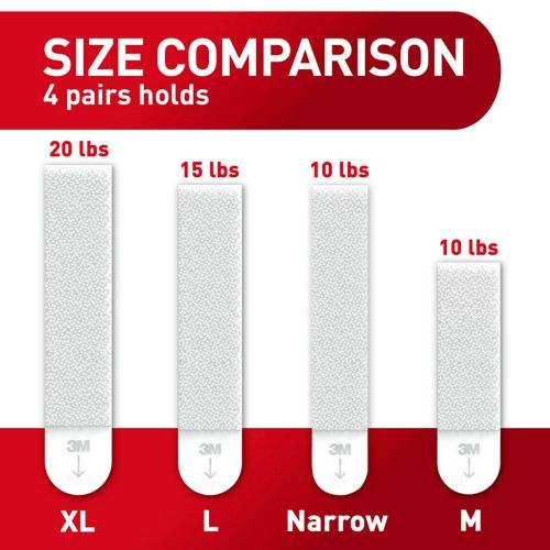 6 lb. Medium White Picture Hanging Strips (3 Pairs of Strips) ( 9 pack)