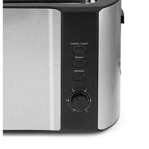 Unbranded 4-Slice Stainless Steel Long Slot Toaster
