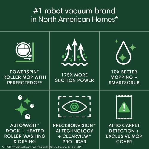 iRobot Roomba Max 705 Robot Vacuum and Mop with Smart Navigation for MultiSurface​ Floors in Black with AutoWash Dock