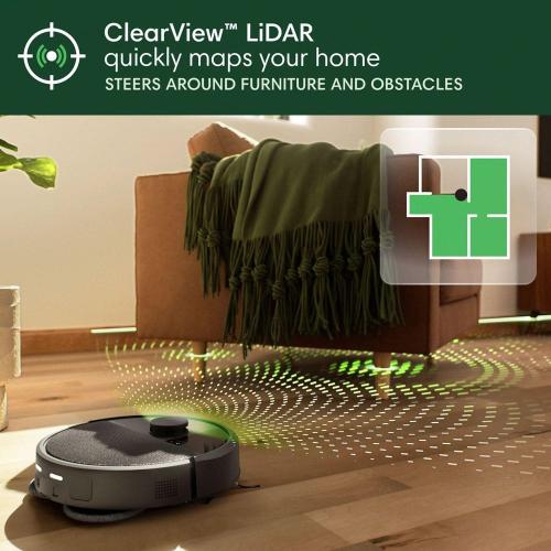 Roomba Plus 405 (G185) Combo 13.2 in. Robotic Vacuum and Mop   with Smart Navigation   AutoWash Dock in Black