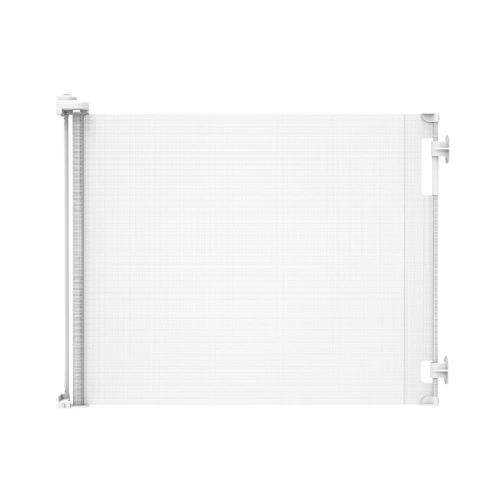71 in. W x 33 in. H Indoor/Outdoor Retractable Baby Gate White
