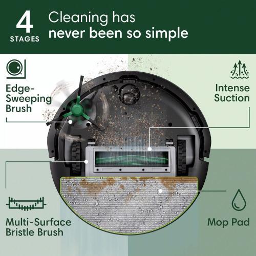 Roomba 105 Combo 13.2 in. Robotic Vacuum and Mop with Smart Navigation in Black