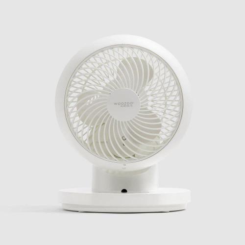 Size 5.9 Color White  360° Oscillating Fan with Remote and Timer, 3 Speed Settings, 5.9 in. Fan diameter White