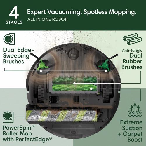 iRobot Roomba Max 705 Robot Vacuum and Mop with Smart Navigation for MultiSurface​ Floors in Black with AutoWash Dock