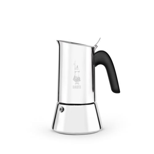 Bialetti - New Venus Induction Stovetop Coffee Maker Suitable for all Types of Hobs Stainless Steel 6 Cups (7.9 Oz) Silver