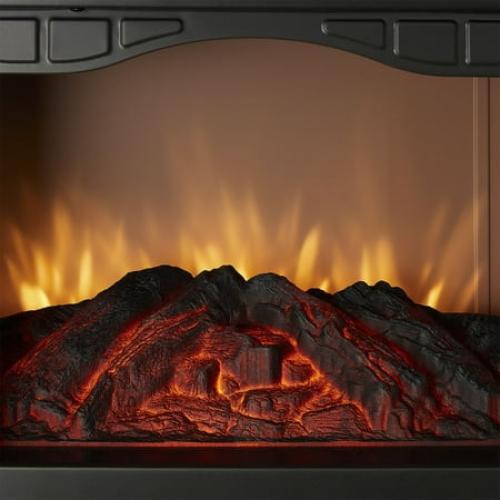 Mainstays New 2-Setting 3D Electric Stove Heater with Life-like Flame, Black