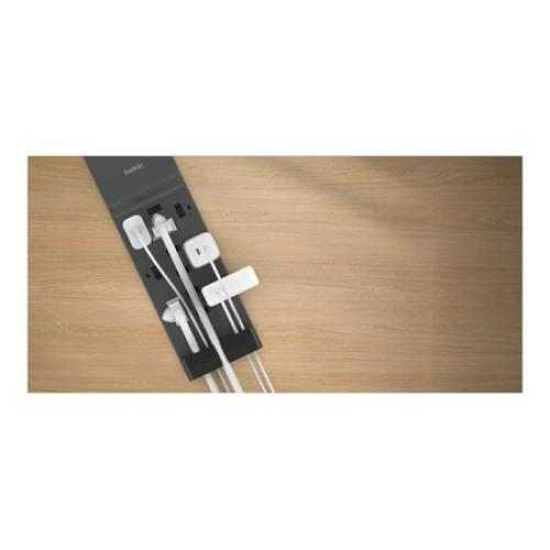 Belkin 12-Outlet Surge Protector w/ 12 AC Outlets & 2.4M Long Flat Plug Heavy-Duty Extension Cord for Home, Office, Travel, Computer Desktop, Laptop & Phone Charger, 3,940 Joules of Protection