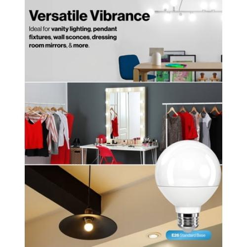 Sunco 4 Pack Vanity Globe Light Bulbs G25 LED for Bathroom Mirror, High Output 1000 LM, 100W Equivalent 11W, 3000K Warm White, Dimmable, E26 Base, Round Frosted Decorative Bulb.
