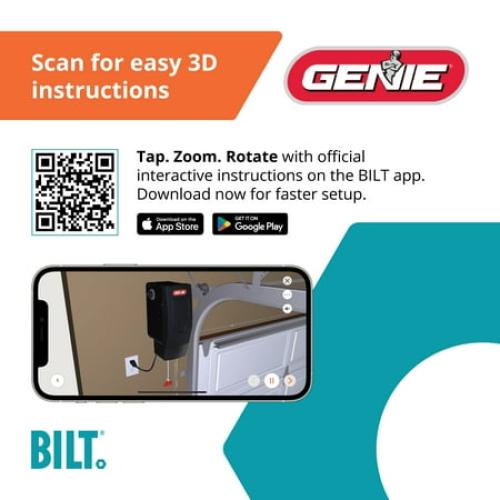 Genie 6072H-O, Wall Mounted with Complete Accessories