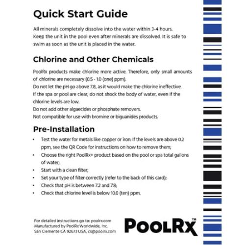 Pool Rx  Black/White 6-Month Swimming Pool Mineral Algicide, 1 Tablet Treats 20k-30k Gallons of water