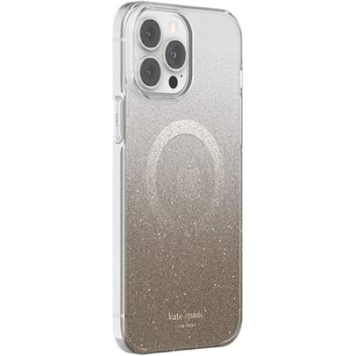 kate spade new york - Protective Hardshell Case for Magsafe for iPhone 13/12 Pro Max - Champagne Omgre Glitter
