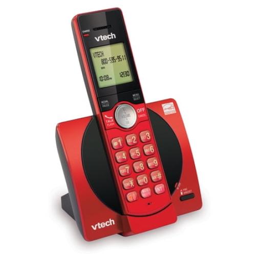 VTech CS6919-16 DECT 6.0 Cordless Phone with Caller ID and Handset Speakerphone, Red