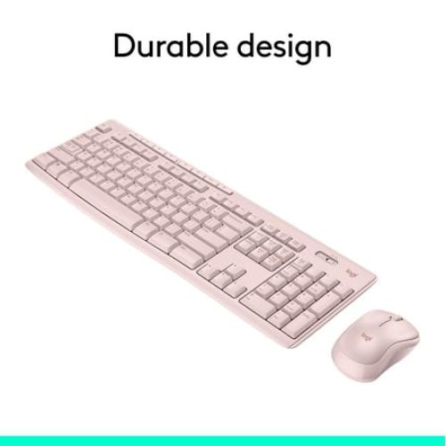 Logitech MK270 Wireless Keyboard and Mouse Combo, Rose