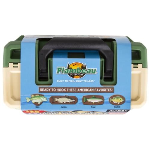 Flambeau Outdoors Fishing Tackle Box and Bait Storage Kit Two Tray