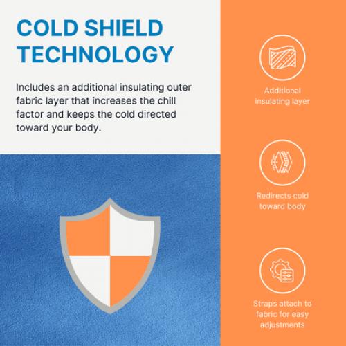 10.5x14.5 Blue Pack of 2 FlexiKold Gel Ice Pack w/Straps (Standard Large: 10.5 x 14.5) - Reusable Cold Therapy (for Pain and Injuries, wrap Around Knee, Shoulder, Back, Ankle, Neck, Hip, Wrist) - 6300 Cold-Strap