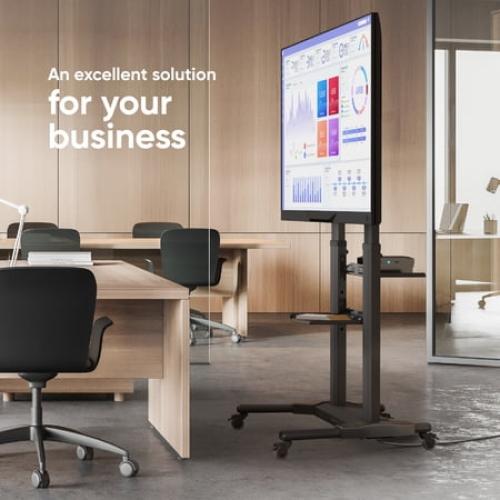 ONKRON Mobile TV Stand for 40”- 80” TV up to 122 lbs, max 700x400 VESA Adjustable TV Stand, 34” long