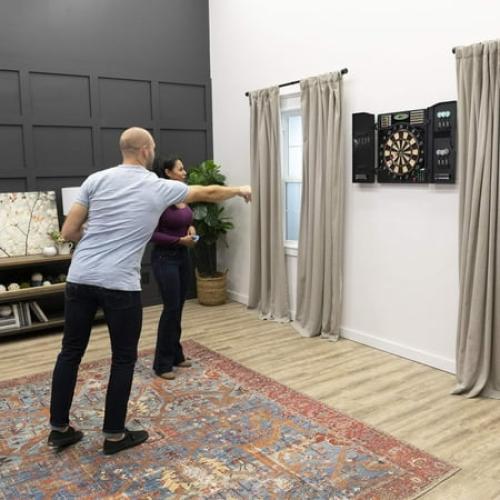 Arachnid Titanium 5400 Electronic Dartboard and Cabinet, Black